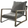 Fauteuil Jowna, gris/marron (95 x 76 x 67cm)