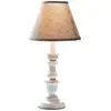 LOBERON Lampe à poser Créteil, marron/blanc vieilli (40.5cm)