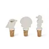 Loberon Lot de 3 bouchons Frisennier, blanc (3 x 6 x 10cm)