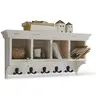 Loberon Portemanteau Gualado, blanc vieilli (15 x 60 x 30cm)