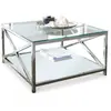 LOBERON Table basse Stamford, argenté (80 x 80 x 45cm)