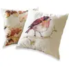 LOBERON Lot de 2 housses de coussins Lovece, blanc/marron (40 x 40cm)
