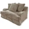 LOBERON Canapé Monaco, gris (95 x 130 x 80cm)