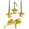 Lot de 5 décorations à suspendre Lozere, jaune (7 x 8 x 6cm)