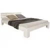 Homestyle4u - 1892 - Lit Double En Bois 120 X 200 Cm Blanc