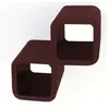 Homestyle4u Etagere mur cubes Bouteilles de vin brun fonce