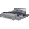 HomeStyle4U - 2251 - Lit double 140x200 cm avec tiroir de lit à lattes