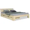 Homestyle4U Lit double 140x200 cm avec tiroir de lit