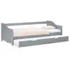 Homestyle4u Lit gigogne 90x200 cm - Couleur Gris