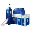 Homestyle4U Lit toboggan avec tour - couleur bleu