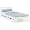 HOMESTYLE4U Lit simple 90x200 cm avec tiroir de rangement et sommier inclus 2291