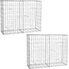Estexo Lot de 2 gabions avec Spirales et entretoises 100 x 80 x 30 cm