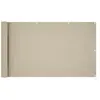 Brise vue de balcon jardin en PVC 6 m crème / 90x600cm
