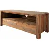 Massivmoebel24 Meuble TV 125x45 Palissandre huilé Gris taupe BUENO N° 2002