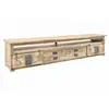 Massivmoebel24 Meuble TV 260x50 Manguier laqué Whitewash RAILWAY N° 355