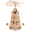 BRUBAKER Pyramide de Noël - Pyramide Tournante en Bois - Décoration de...