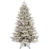 SALCAR Sapin de Noël Artificiel Enneigé avec Éclairage LED Blanc Chaud...