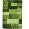 Tapis tufté main en laine vierge - vert 140x200 cm