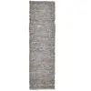 THEKO Tapis tissé à la main en laine naturelle gris 70x240