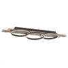 Lindby Plafonnier LED Sentoa, bois, 100 cm de long, 3.000 K