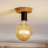 Envostar Esan plafonnier en hêtre à 1 lampe