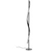 Lindby Lampe sur pied LED Munja, noir, métal, à intensité variable