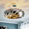 Euluna Plafonnier Vento, couleur chrome-nickel, Ø 60 cm, métal