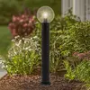 Lindby, borne lumineuse Dangan, transparent, hauteur 90 cm, verre, mét...