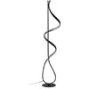 Lucande lampe sur pied LED Rodado, noir, 132 cm, aluminium