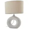 Lindby lampe à poser Kody, beige, textile, céramique, 37 cm