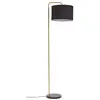Lindby lampe sur pied Hillary, noir/or, marbre, 153cm