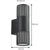 Lindby Applique d'extérieur Lurinda, à 2 lampes, noir, Ø10cm