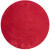 THE CARPET Tapis uni antidérapant lavable rouge, 200 x 200 cm ronde - relax