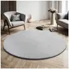 THE CARPET Tapis uni antidérapant lavable gris, 200 x 200 cm ronde - relax