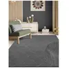 Tapis moderne salon chambre à coucher 3D, anthracite, 200 x 280 cm