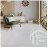 Tapis salon moderne antidérapant 3D, blanc cassé, 200 x 280 cm