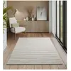 Tapis everest moderne effet haut-bas 3d - crème - 240 x 340 cm
