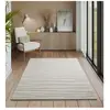 Tapis everest moderne effet haut-bas 3d - crème - 140 x 200 cm