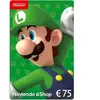 Carte cadeau numérique de 75  à utiliser sur le Nintendo eShop