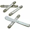 LOBERON Lot de 4 porte-couteaux Lafox, argenté vieilli (1 x 10.5 x 1.5cm)