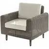 LOBERON Fauteuil Bardou, gris/crème (81.5 x 86 x 78cm)
