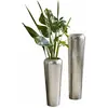 LOBERON Lot de 2 grands vases Carolan, argenté (76cm)
