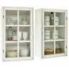 LOBERON Lot de 2 armoires suspendues Piavo, blanc vieilli (32 x 46 x 76.5cm)