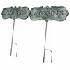 LOBERON Lot de 2 piques de jardin Flowers & Vegetables, vert vieilli (46.5 x 0.5 x 34cm)