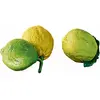 LOBERON Lot de 2 citrons décoratifs Ginny, jaune (5.5 x 8 x 12cm)