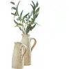 LOBERON Lot de 2 pichets décoratifs Lilette, beige vieilli (11.5 x 17 x 28cm)
