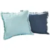 LOBERON Lot de 2 housses de coussins Quebo, turquoise/bleu (50 x 50cm)