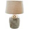 LOBERON Lampe à poser Leonarda, argenté vieilli/crème (57cm)