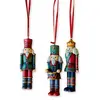LOBERON Lot de 3 décorations à suspendre Laudat, multicolore (4.5 x 3.5 x 11cm)