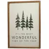 LOBERON Tableau Wonderful, blanc/marron (2.5 x 40 x 55cm)